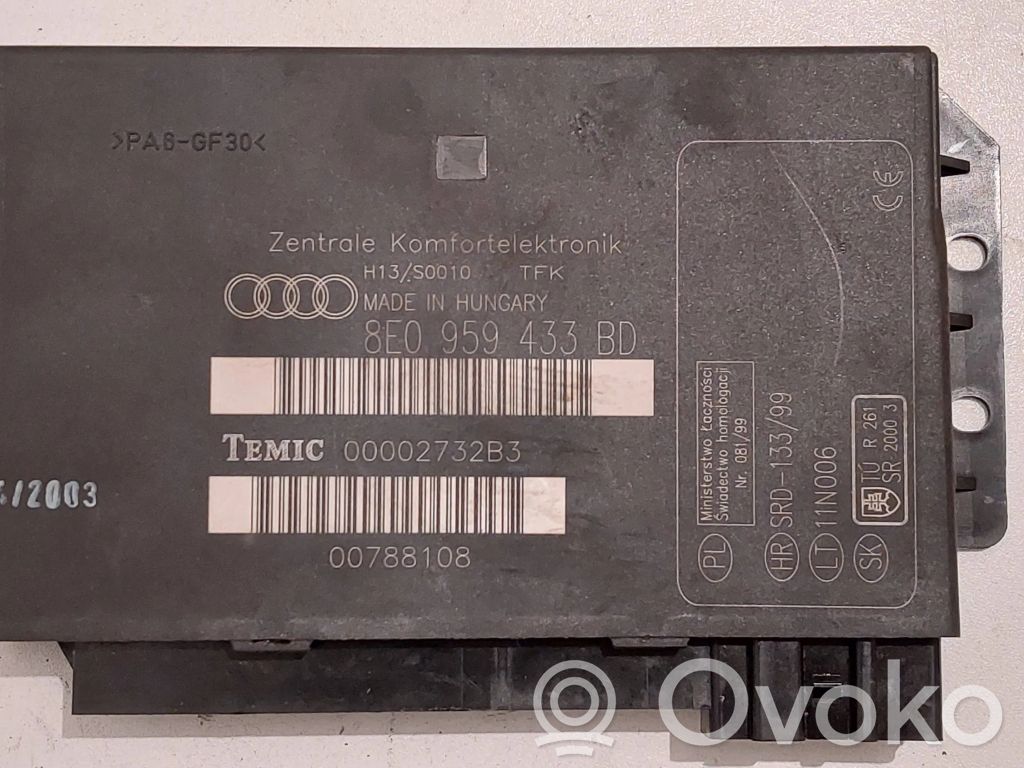 Audi A4 S4 B6 8E 8H Mukavuusmoduuli 