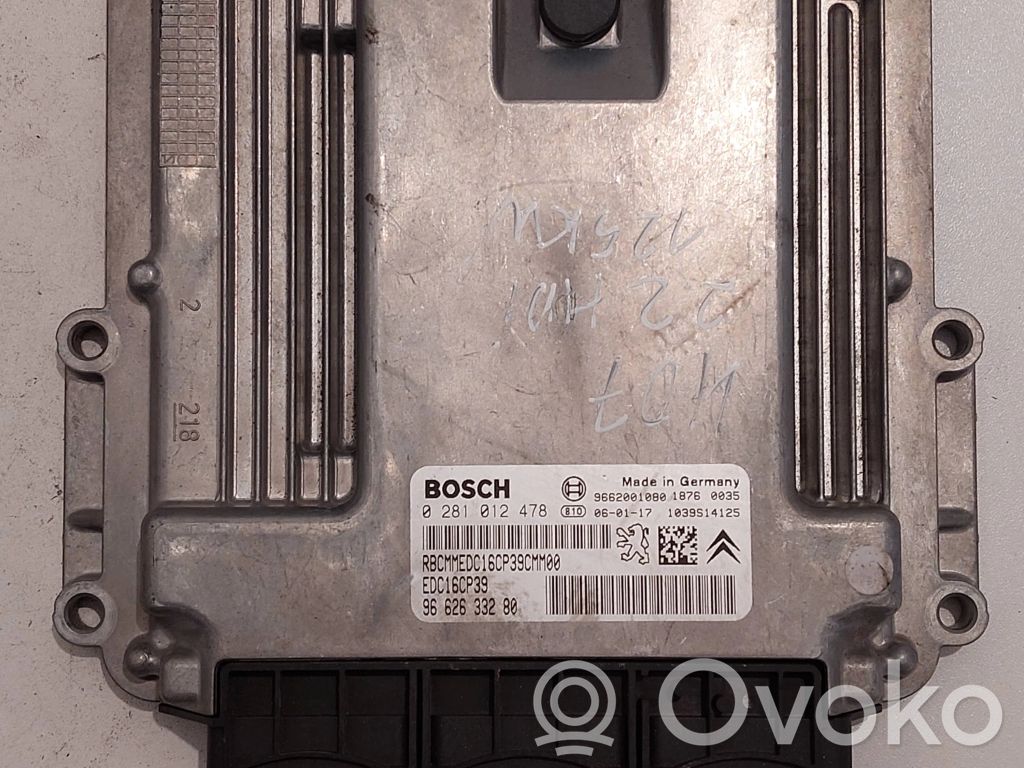 Peugeot 407 Engine control unit/module 