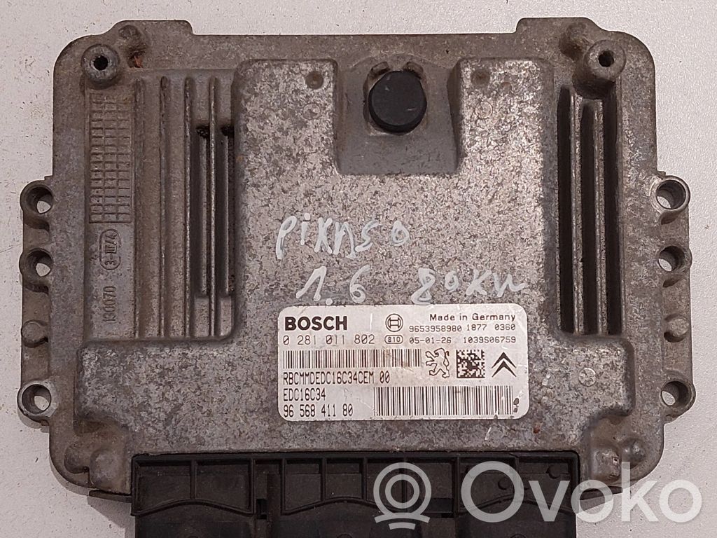 Engine control unit/module   9656841180,0281011802,9653958980