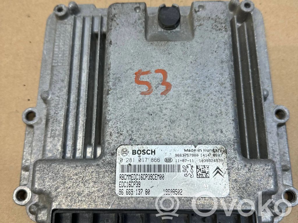 Citroen C-Crosser Engine control unit/module 