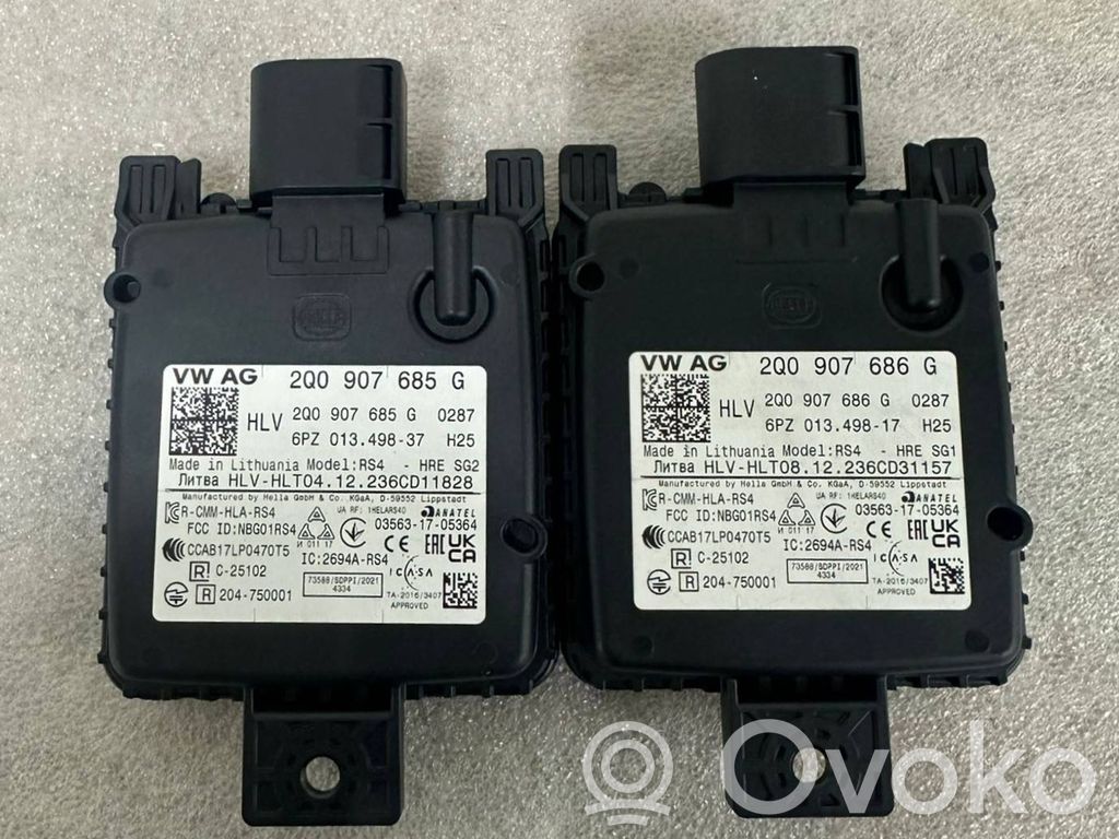 Other control units/modules   2Q0907685,2Q0907686