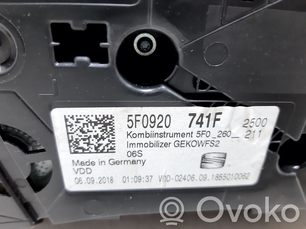 Seat Leon (5F) Vitezometru (grup de instrumente) 