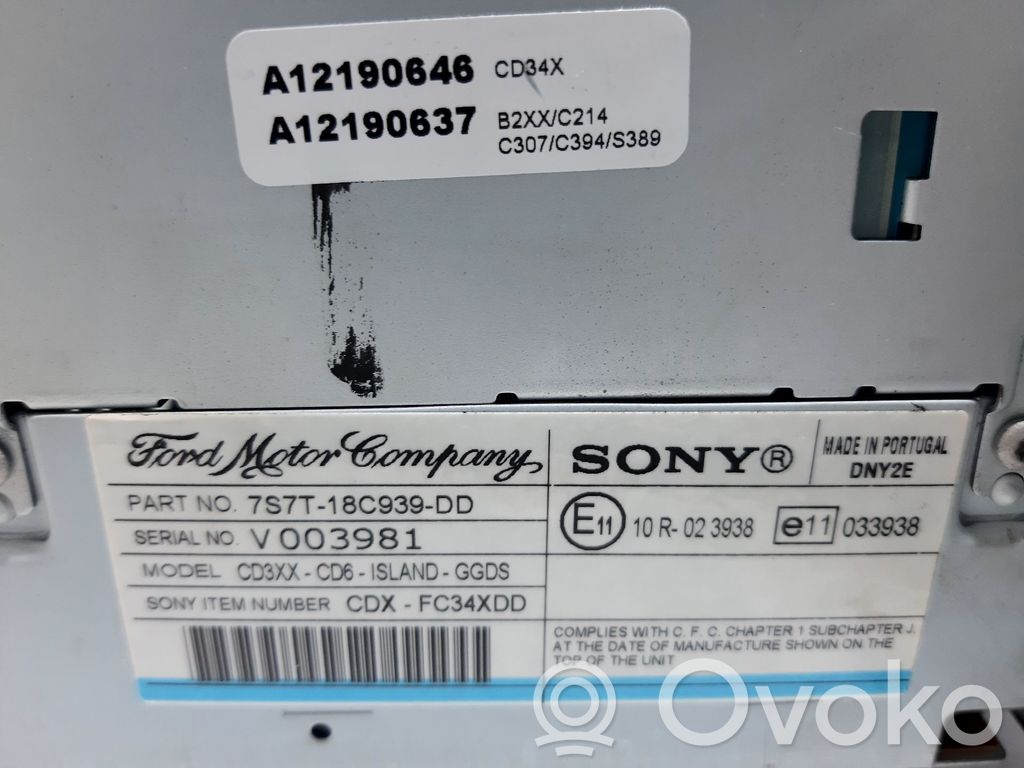 Ford Mondeo MK IV Unitate principală radio/CD/DVD/GPS 
