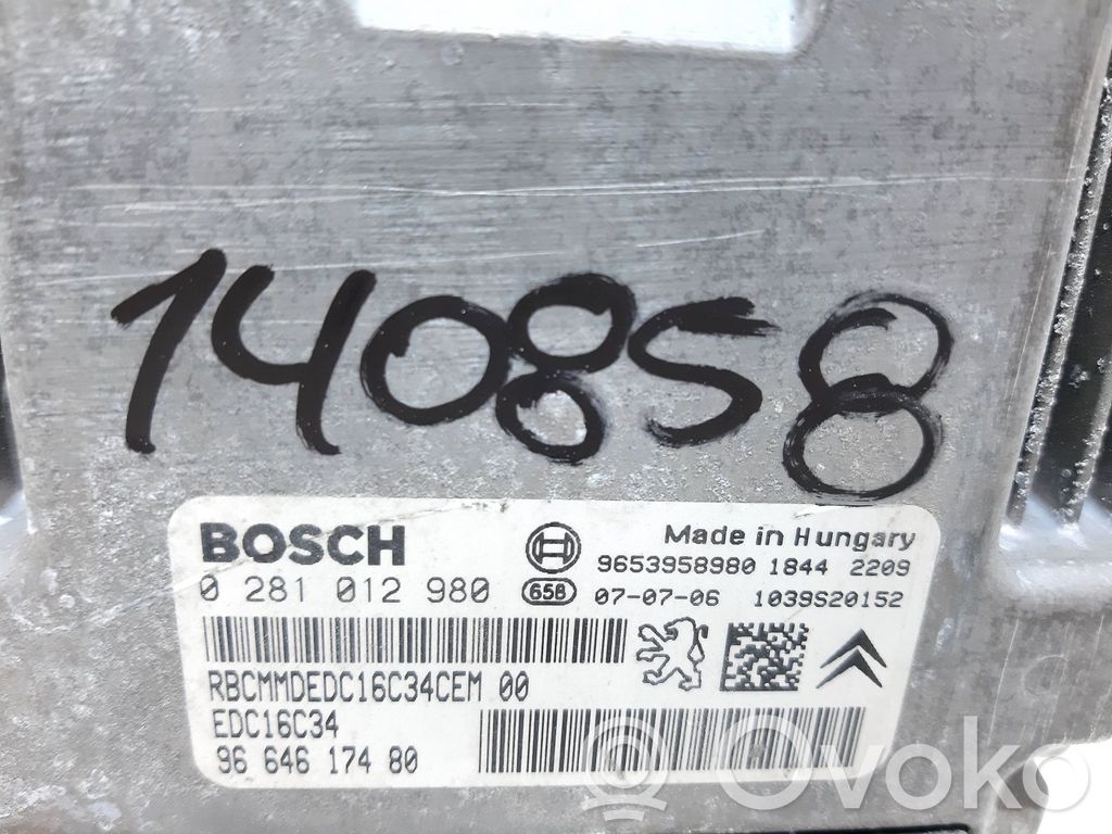 Engine control unit/module   9664617480,140858