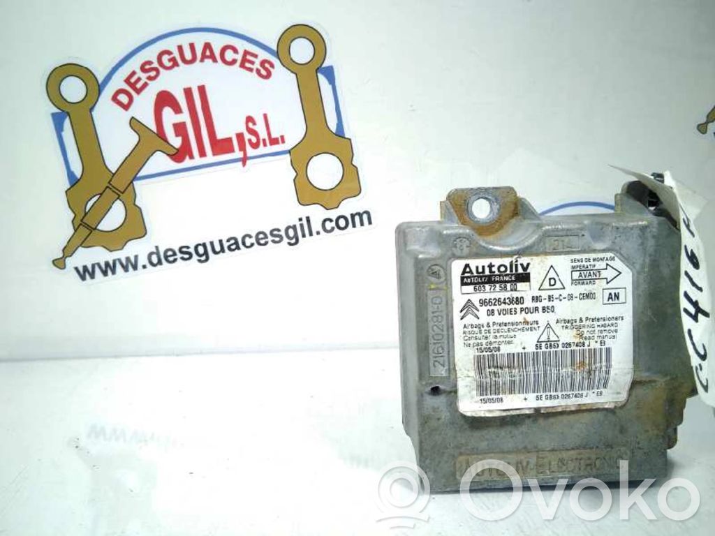 Citroen C4 I Unitate/modul de comandă airbaguri 