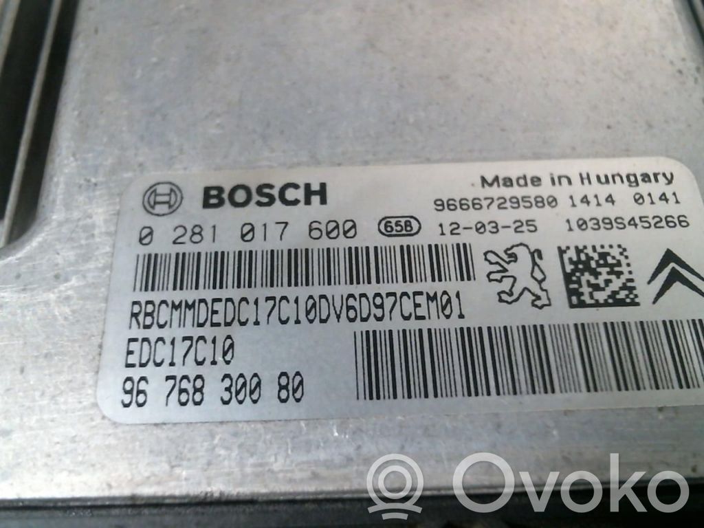 Citroen C3 Engine control unit/module 