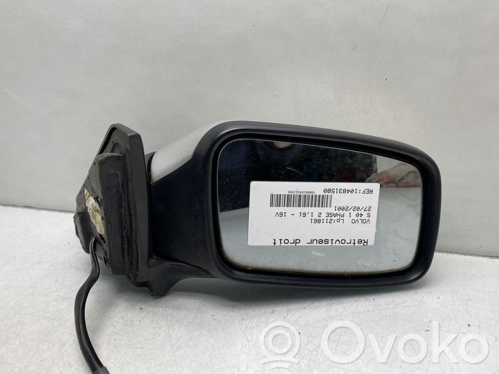 Volvo S40, V40 Manualne lusterko boczne drzwi przednich 