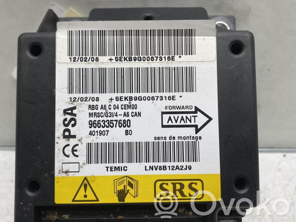 Citroen C2 Unidad de control/módulo del Airbag 