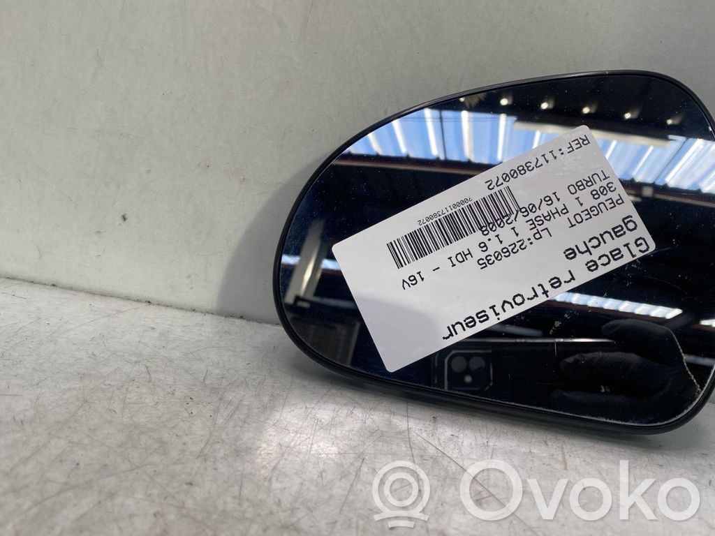 Peugeot 308 Sticlă oglindă laterală 
