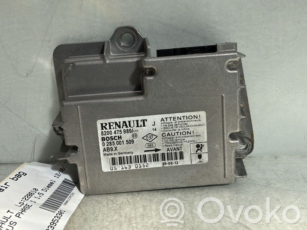 Renault Modus Airbag control unit/module 