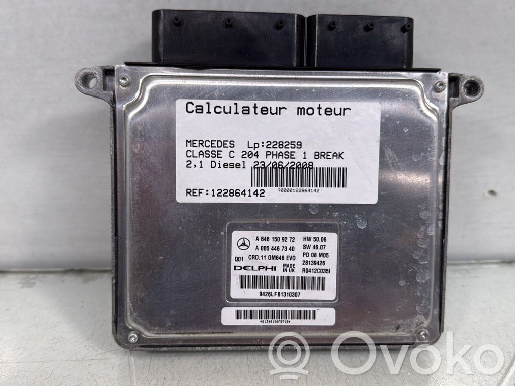 Mercedes-Benz C W204 Engine control unit/module 