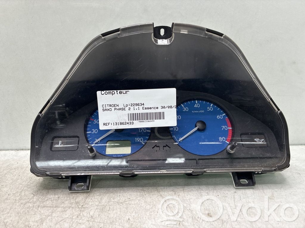 Citroen Saxo Compteur de vitesse tableau de bord 