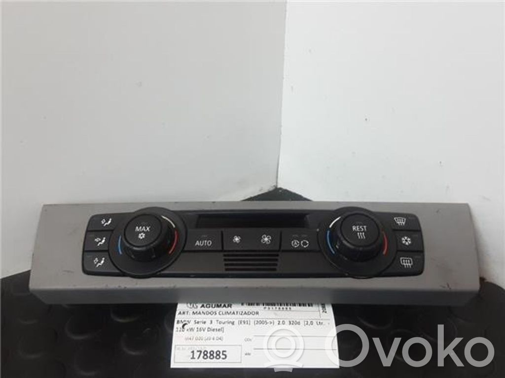 BMW 3 E90 E91 Climate control unit 