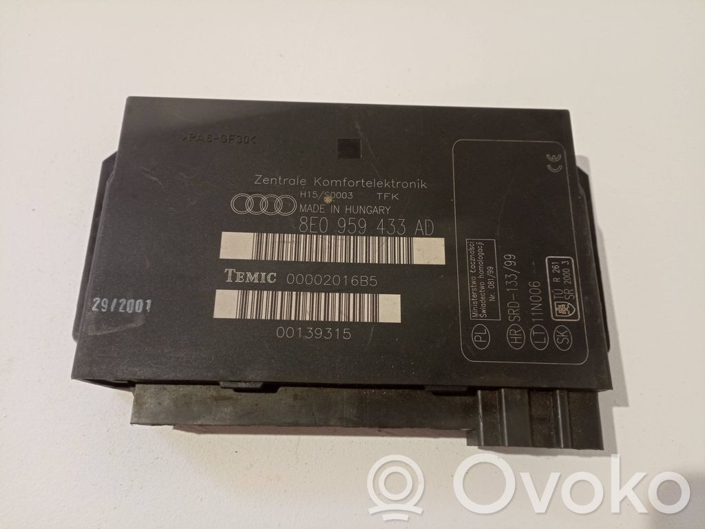 Audi A4 S4 B6 8E 8H Moduł / Sterownik komfortu 