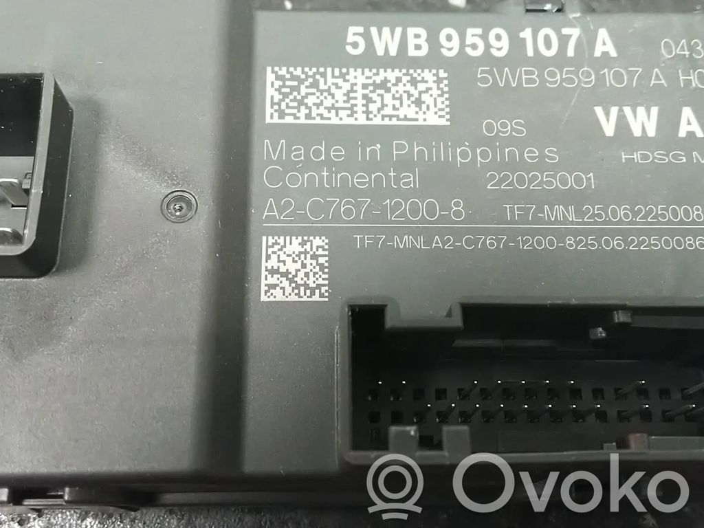 Tailgate/trunk control unit/module   5WB959107A