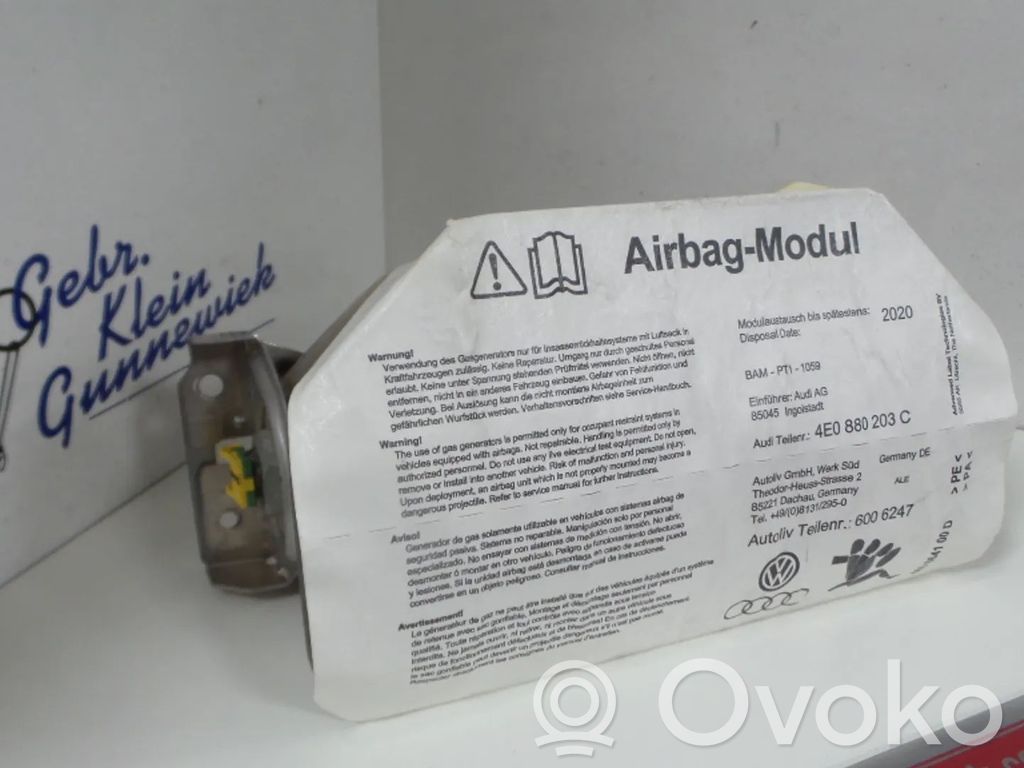Airbag de passager   4E0880203C,4E0880203A,4E0880203B