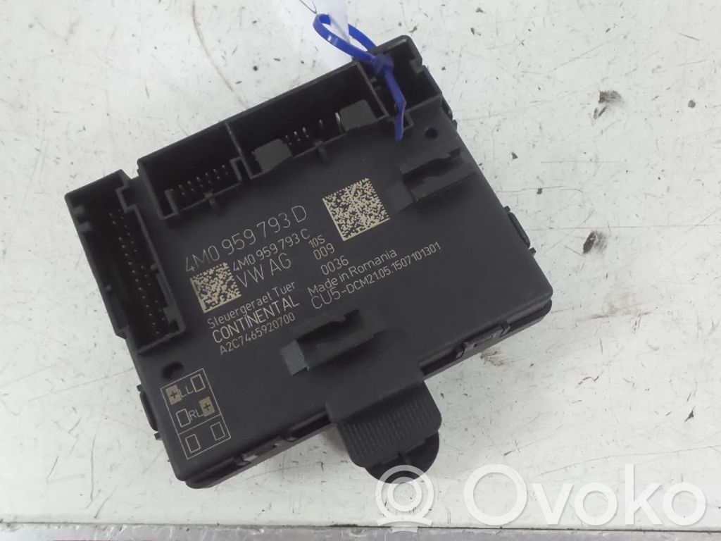 Unité de commande module de porte   4M0959793D,4M0959593G,4M0959793G,8W0959593G