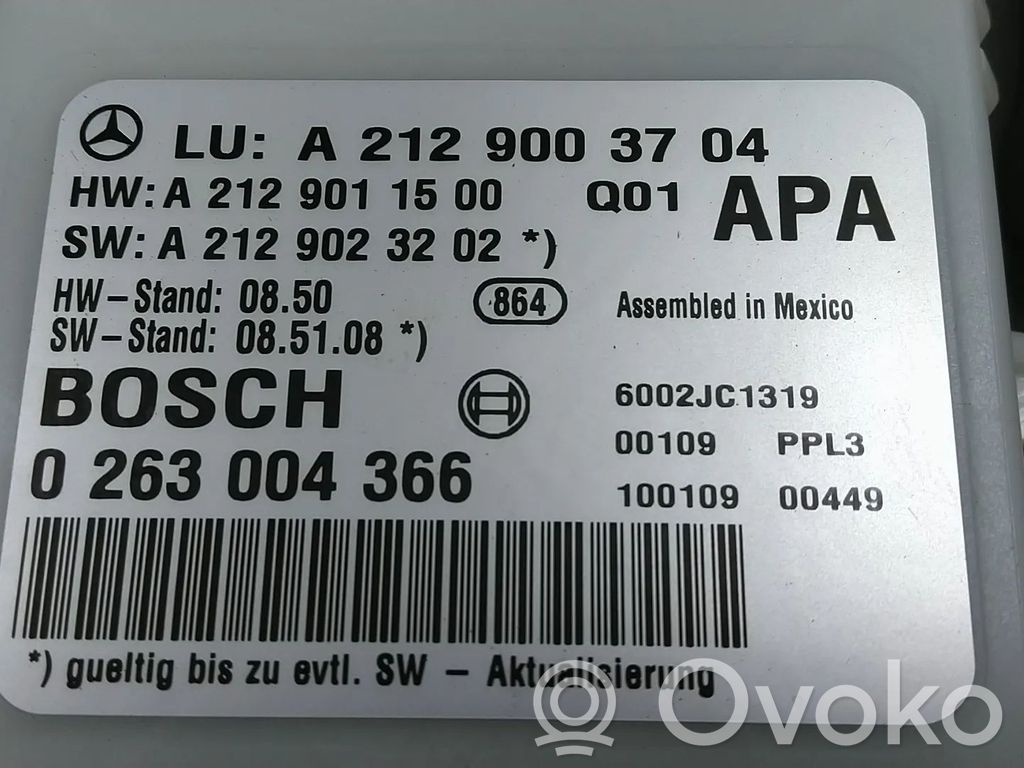 Mercedes-Benz E W212 Unitate/modul de comandă parcare PDC 