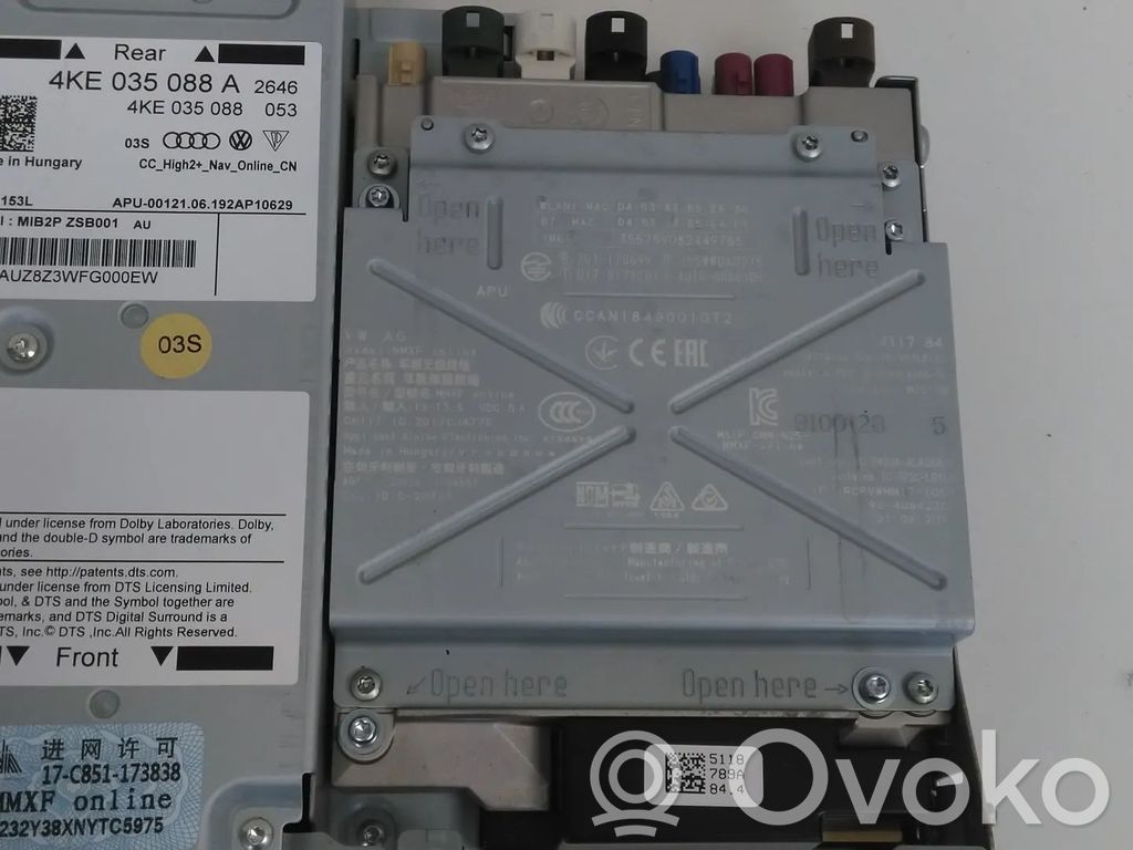 Unidad central de control multimedia   4KE035088A,4K0035088A,4K0035088D,4KE035088