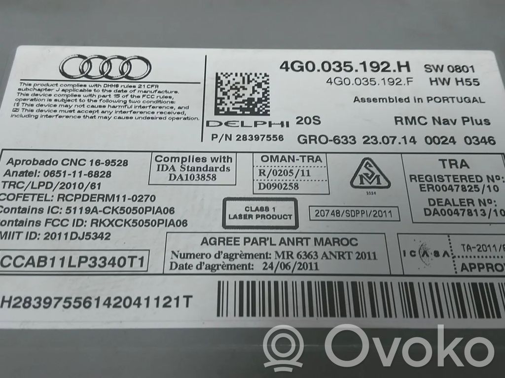 Audi A6 S6 C7 4G Panel radia 