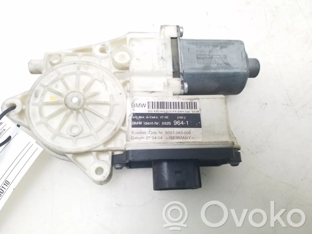 BMW X3 E83 Front door window regulator motor 