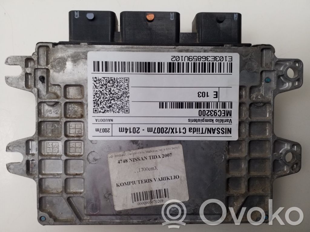 Nissan Tiida C11 Engine control unit/module 