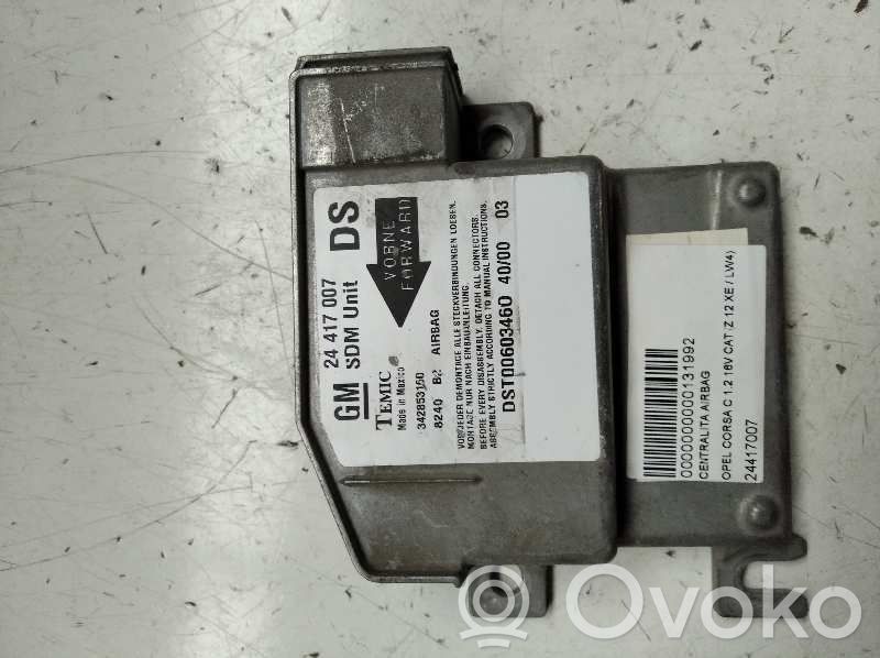Unidad de control/módulo del Airbag   24417007