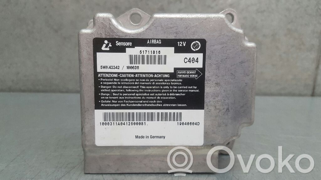 Centralina/modulo airbag   51711816