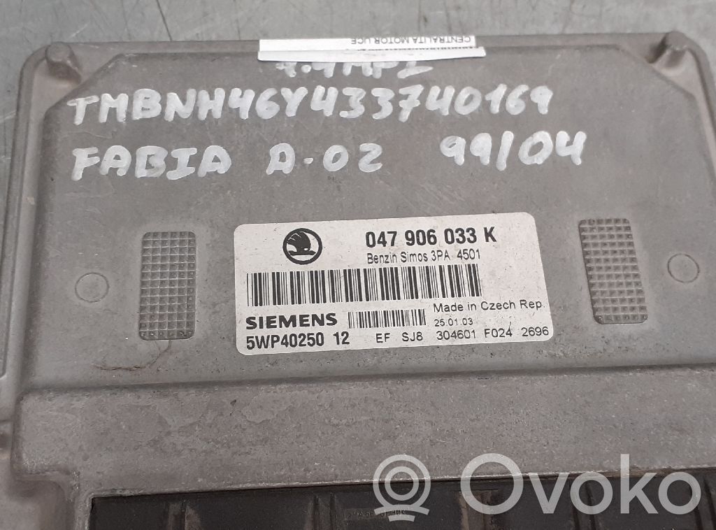 Skoda Fabia Mk1 (6Y) Centralina/modulo del motore 