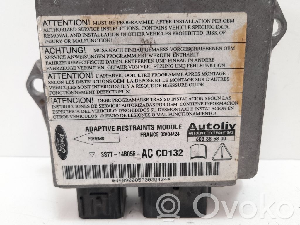 Centralina/modulo airbag   3S7T14B056AC