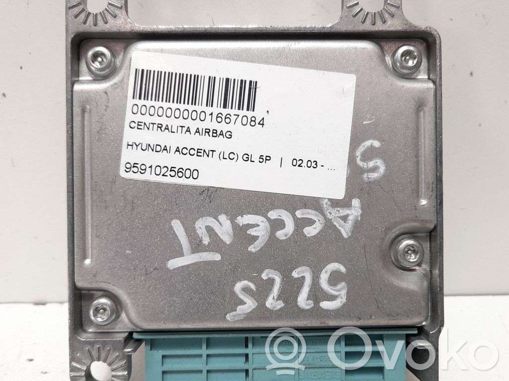Module de contrôle airbag   9591025600