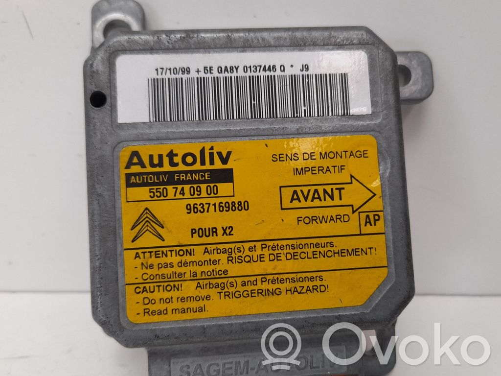 Unidad de control/módulo del Airbag   9637169880