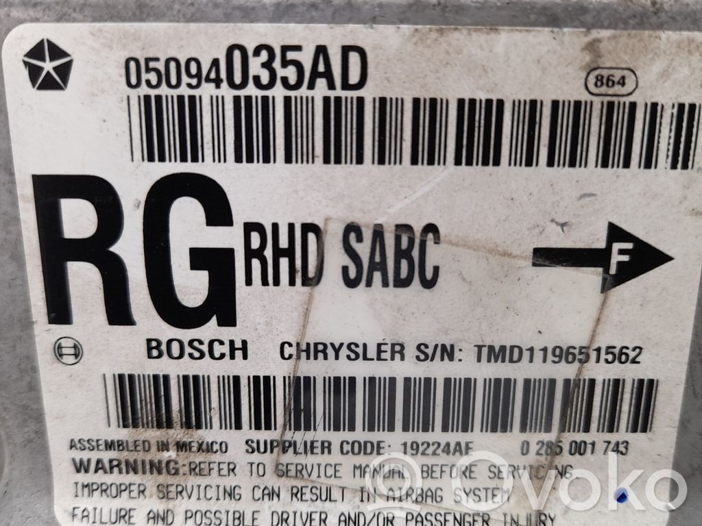 Chrysler Voyager Centralina/modulo airbag 