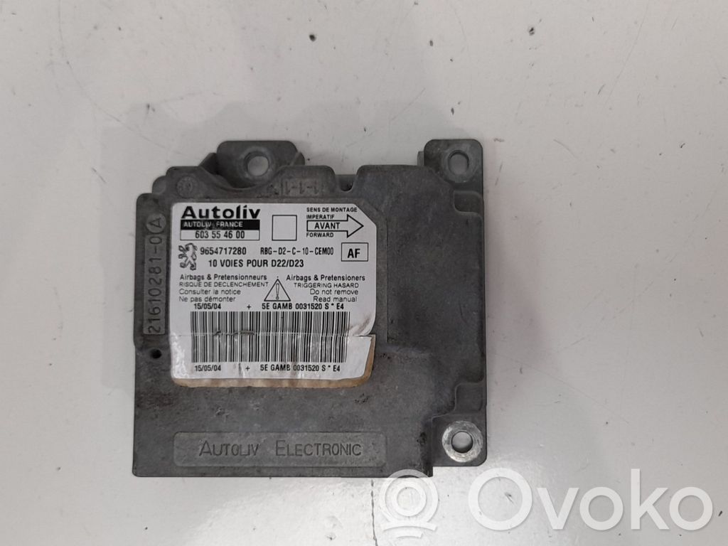 Centralina/modulo airbag   9654717280