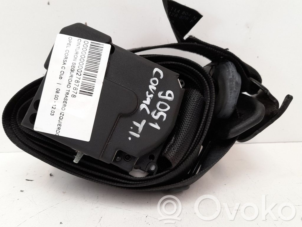 Opel Corsa C Cinturón trasero 