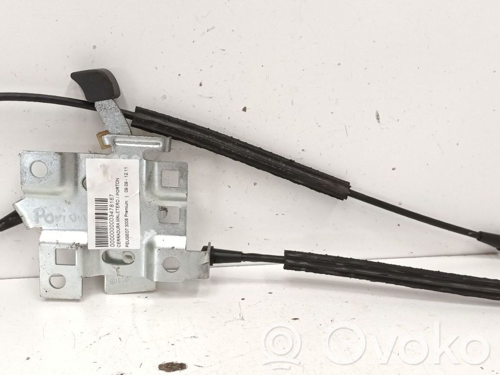 Peugeot 3008 I Blocco/chiusura/serratura del portellone posteriore/bagagliaio 