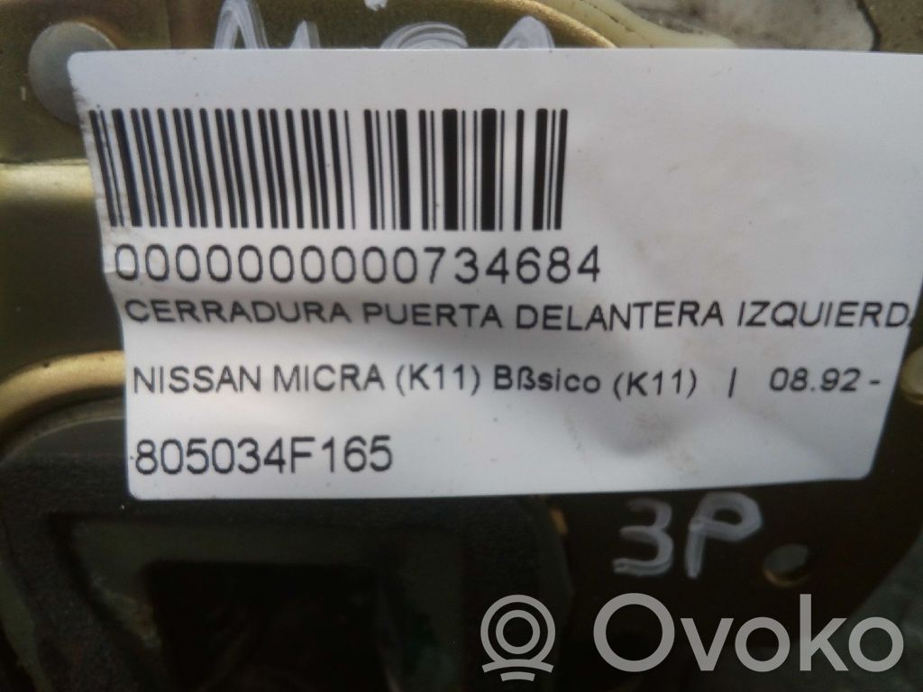 Nissan Micra Etuoven lukko 