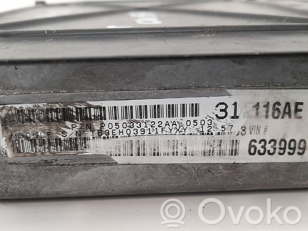 Unidad de control/módulo del motor   05033122AA