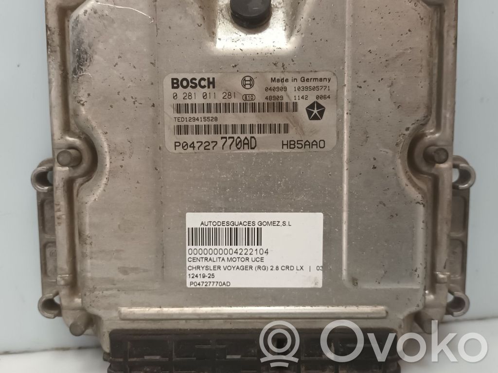 Sterownik / Moduł ECU   P04727770AD
