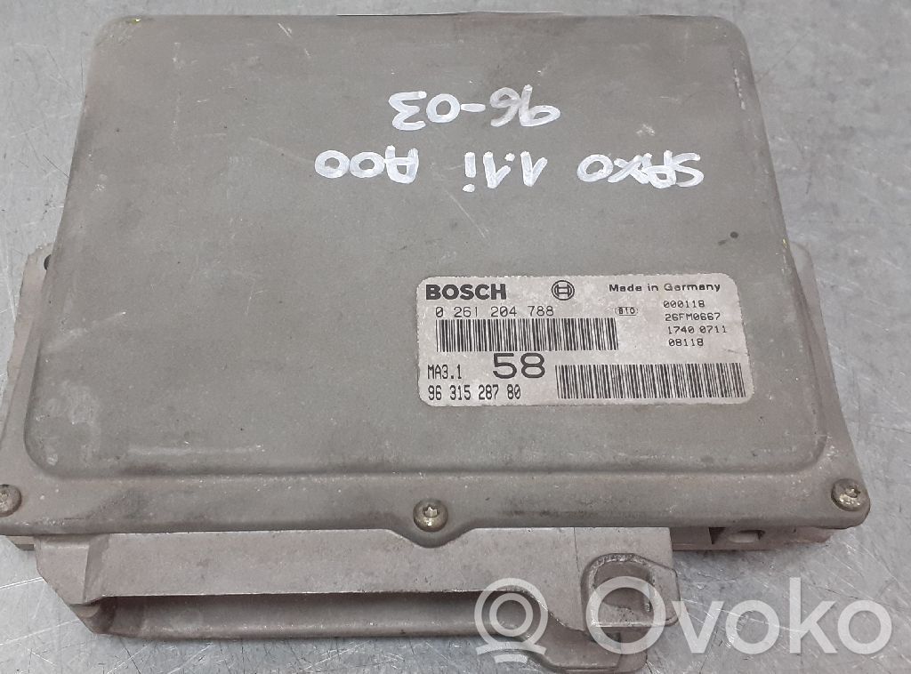 Unidad de control/módulo del motor   9631528780