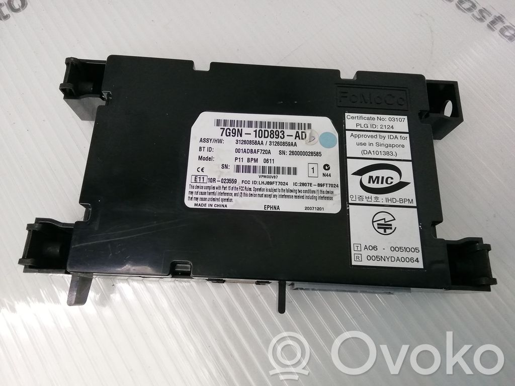 Unidad de control/módulo de bluetooth   7G9N10D893AD,31260858AA,001ADBAF720A