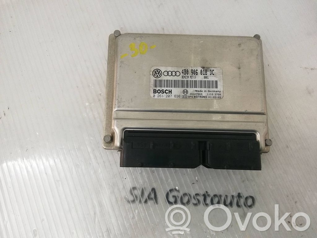 Engine control unit/module   4B0906018DC,0261207636