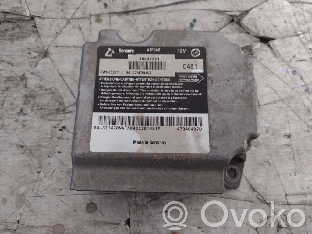 Unidad de control/módulo del Airbag   47040407D,CENTRALITAAIRBAG