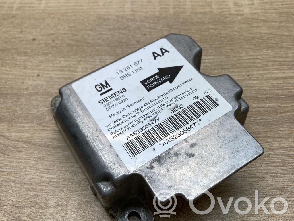 Unidad de control/módulo del Airbag   13261677,5WK42925