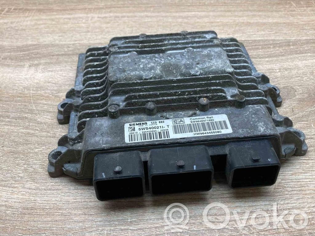 Engine control unit/module ECU   5WS40021IT,9648971880