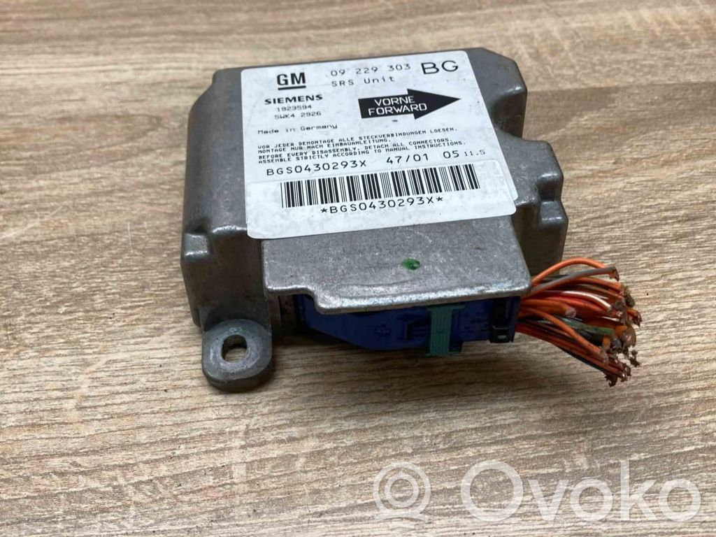 Opel Zafira A Centralina/modulo airbag