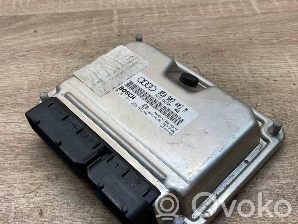 Engine control unit/module ECU   8E0907401M,0281011255,USED