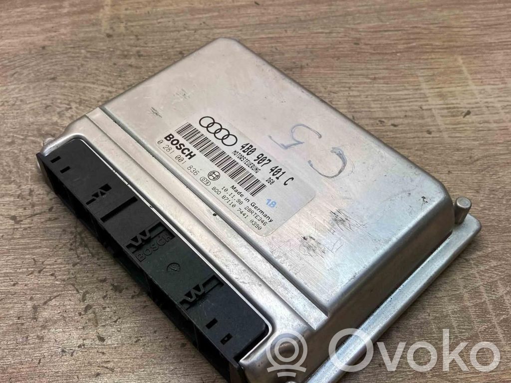Engine control unit/module ECU   4B0907401C,0281001836