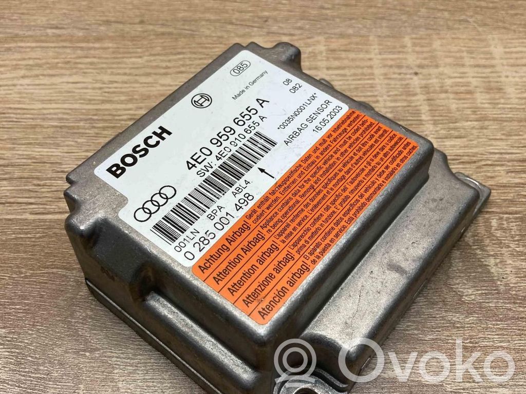 Audi A8 S8 D3 4E Module de contrôle airbag 