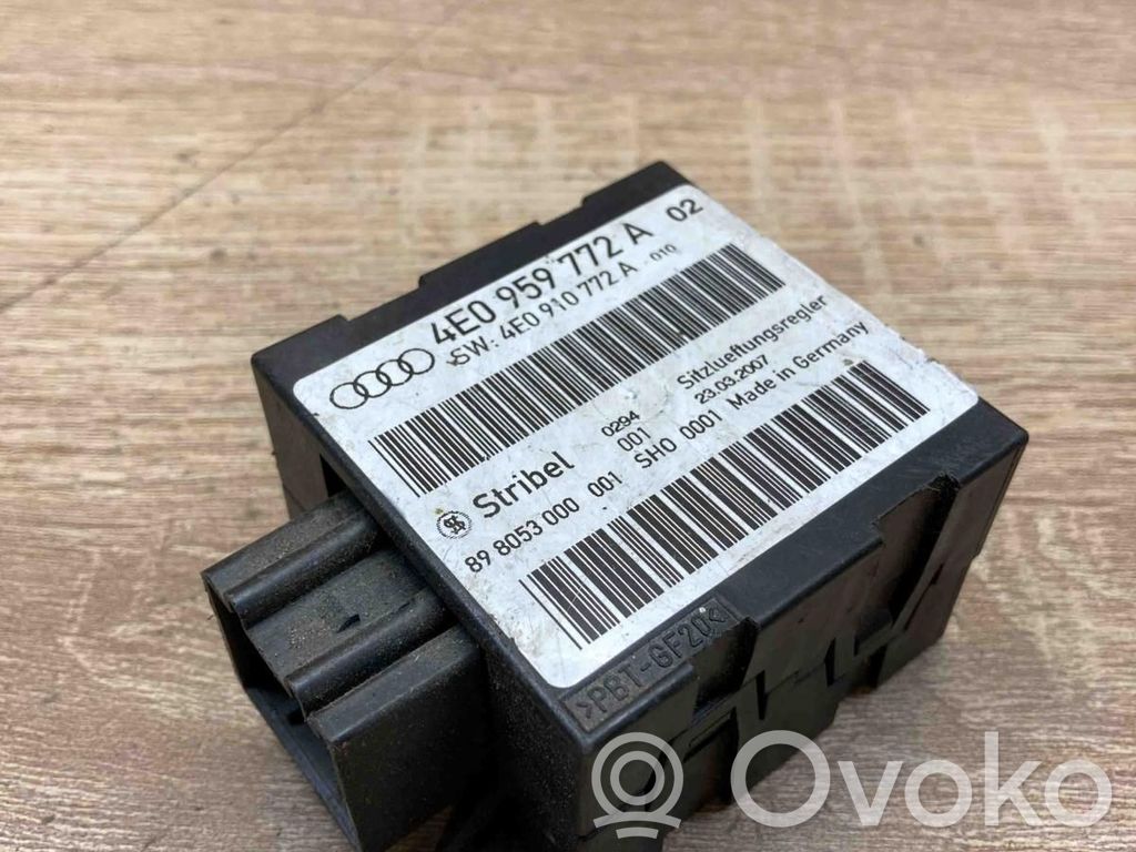 Muut ohjainlaitteet/moduulit   4E0959772A,4E0910772A,SEATVENTILATION